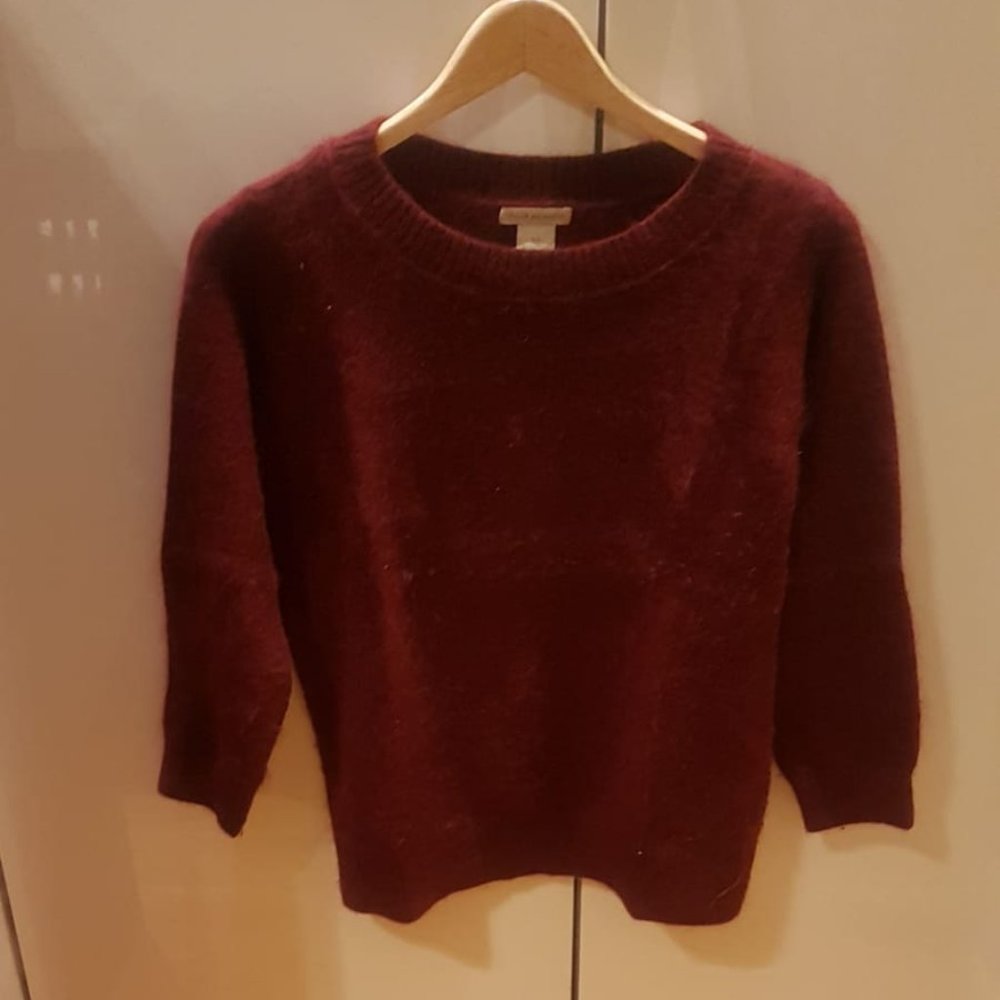 Club Monaco Women's Rabbit Hair Crew Neck Sweater